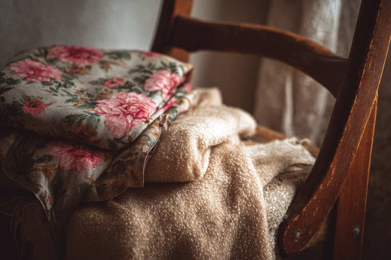 Blankets on a chair | Source: Midjourney