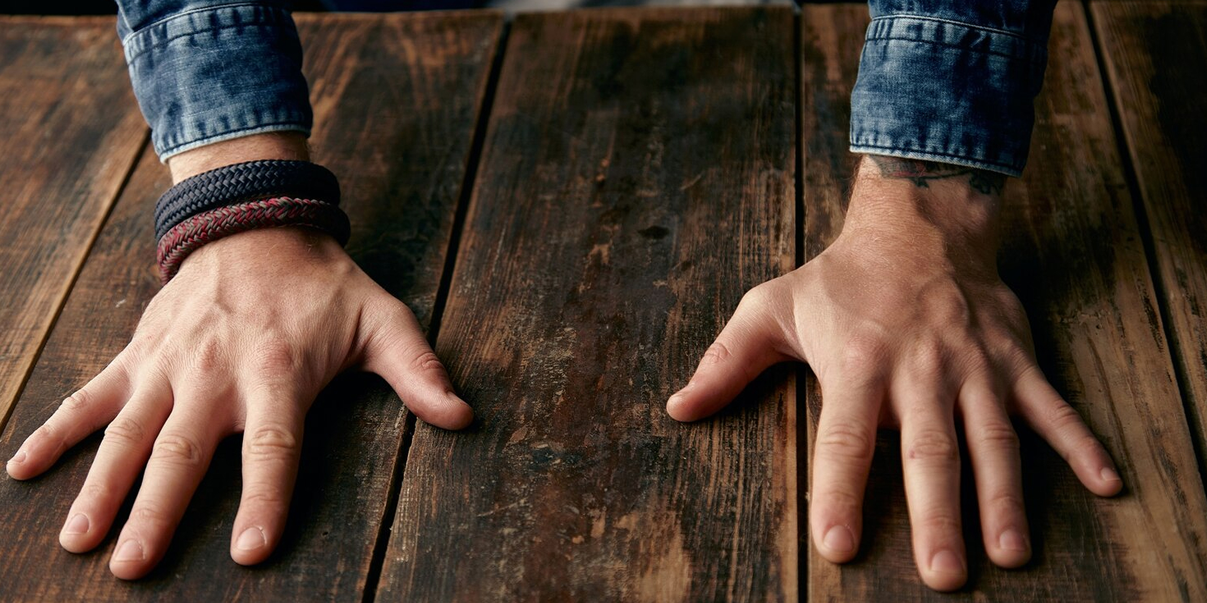 Close-up shot of a man wearing a leather bracelet | Source: Freepik