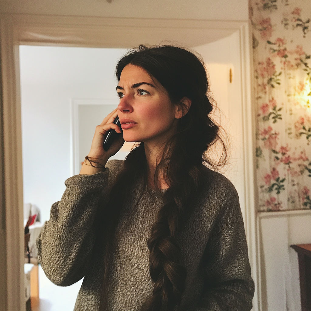 A woman talking on the phone | Source: Midjourney