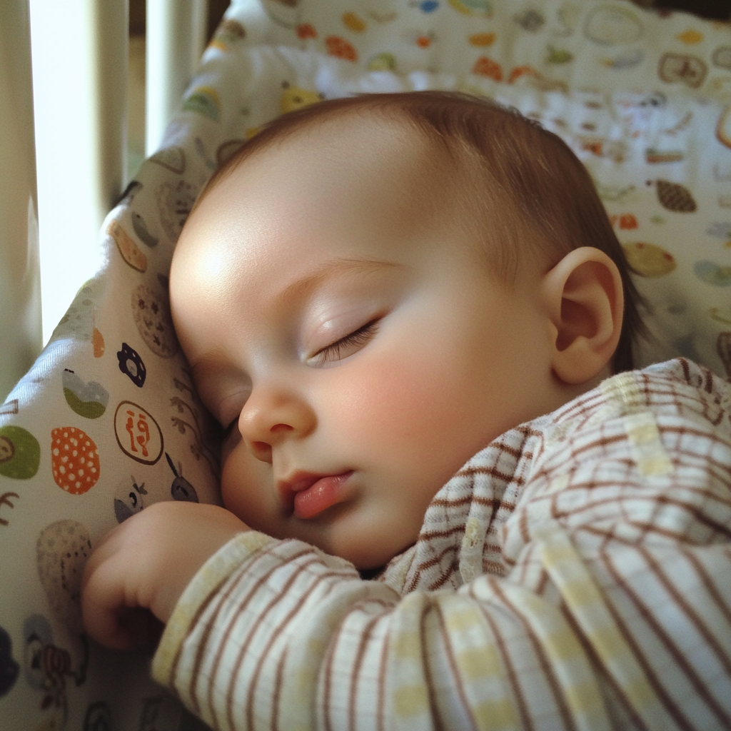 Um bebê dormindo | Fonte: Midjourney