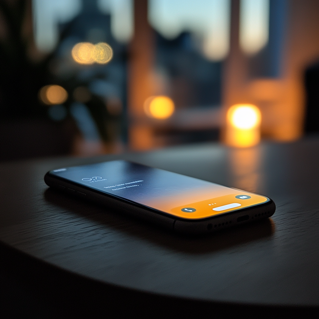 A phone on a table | Source: Midjourney