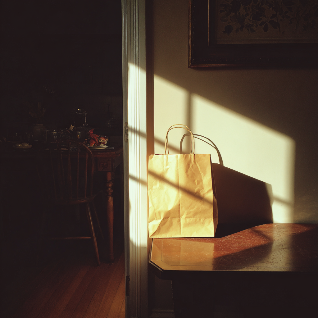 A yellow gift bag | Source: Midjourney