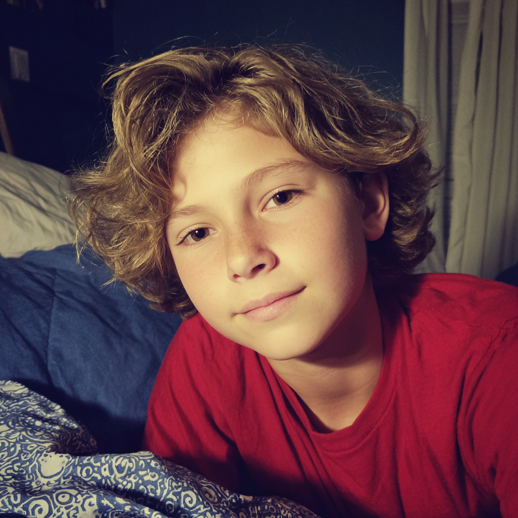 A boy laying on his bed | Source: Midjourney