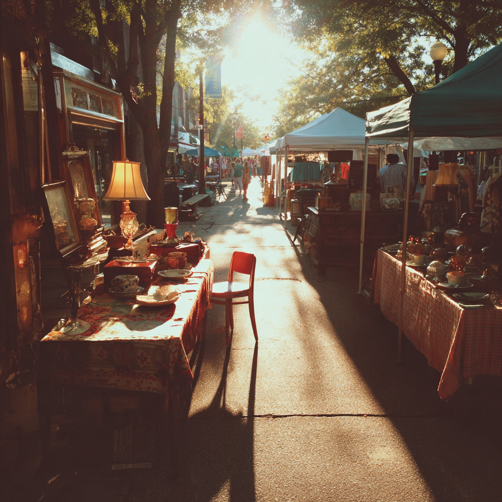 Stalls at a flea market | Source: Midjourney