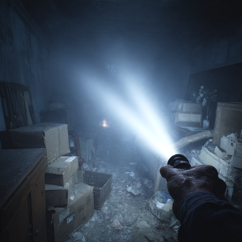 A man holding a flashlight | Source: Midjourney