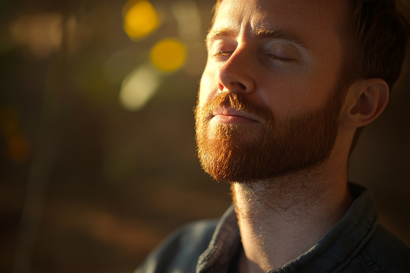 A blissful man | Source: Midjourney