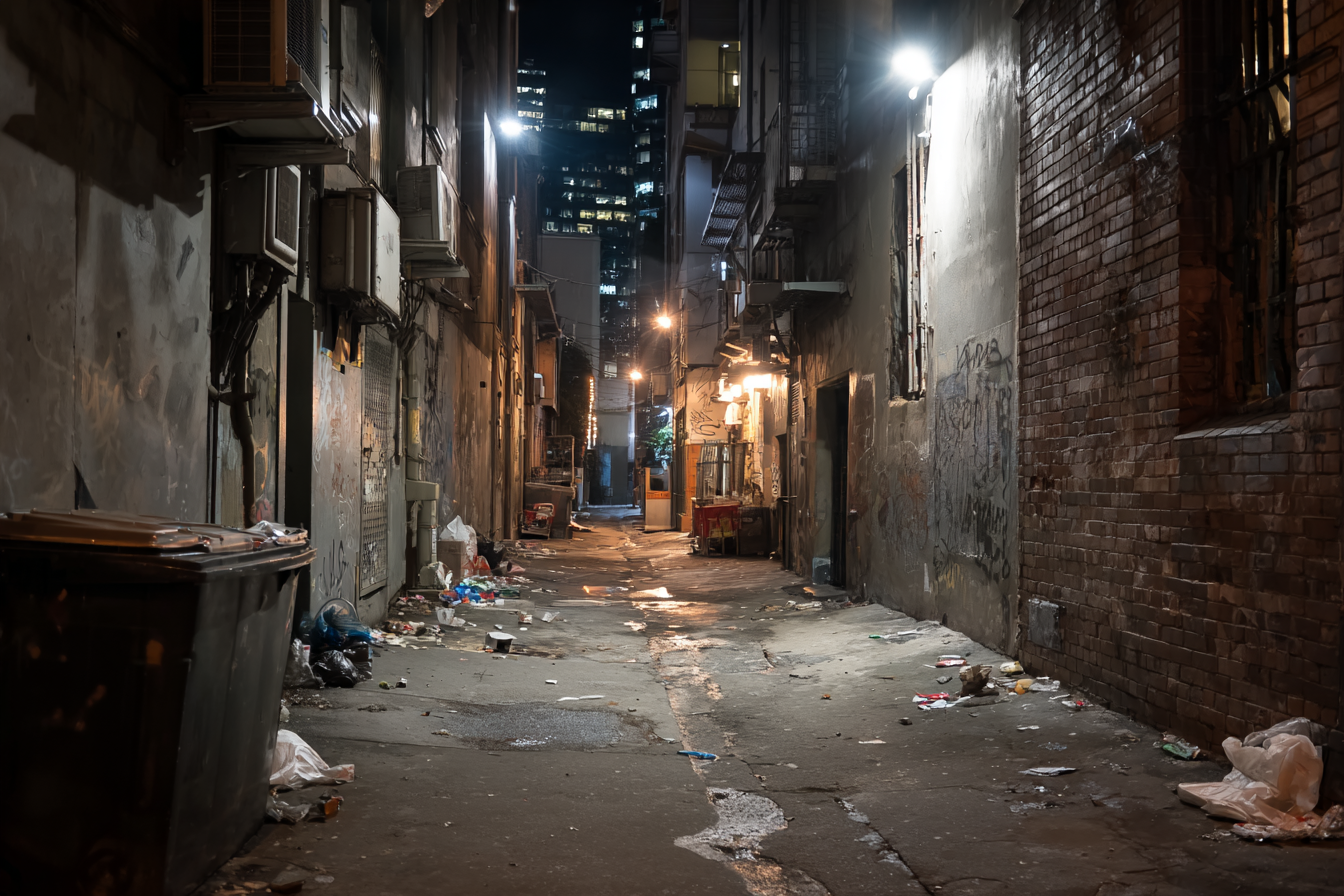 A back alley | Source: Midjourney