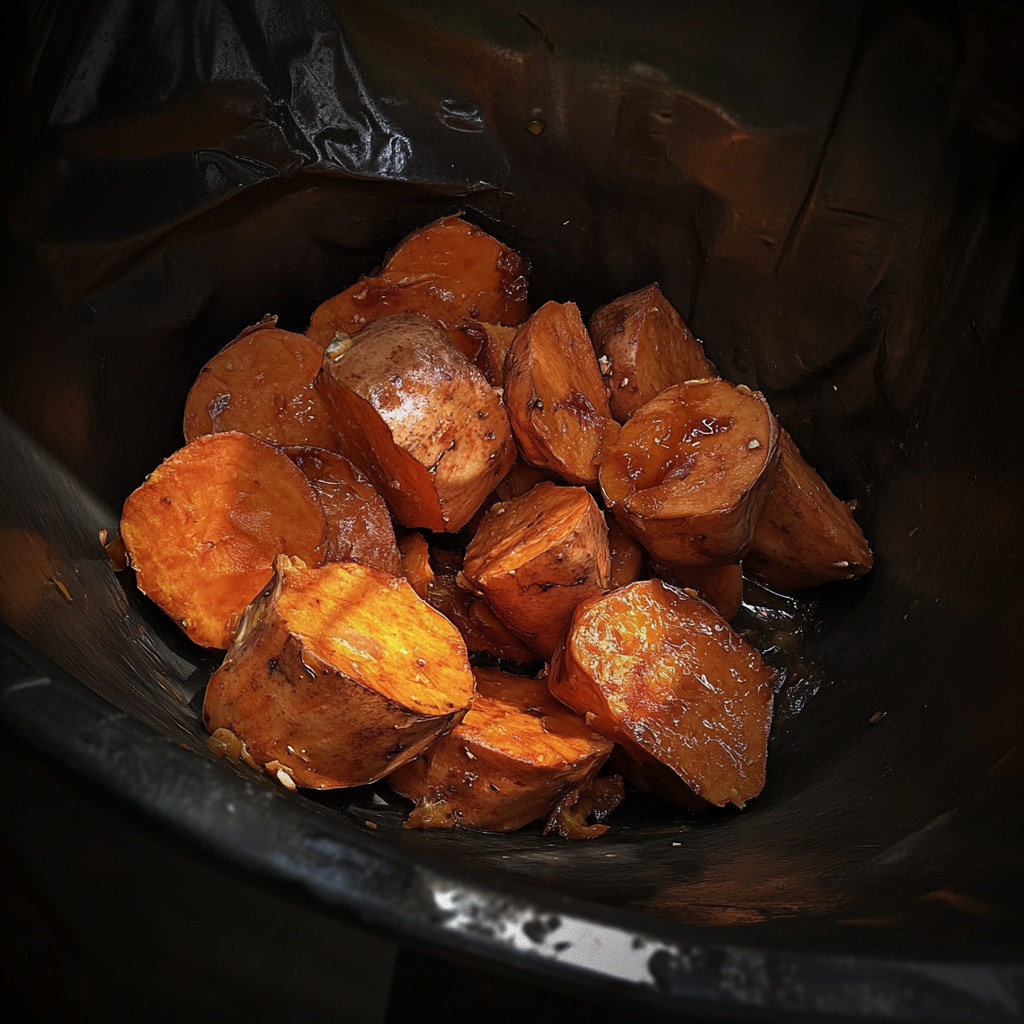 Sweet potatoes in a trash bin | Source: Midjourney