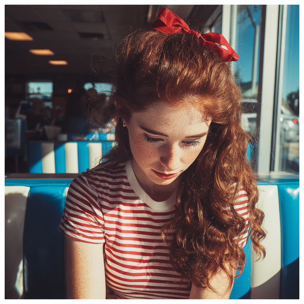 An upset woman sitting at a table | Source: Midjourney