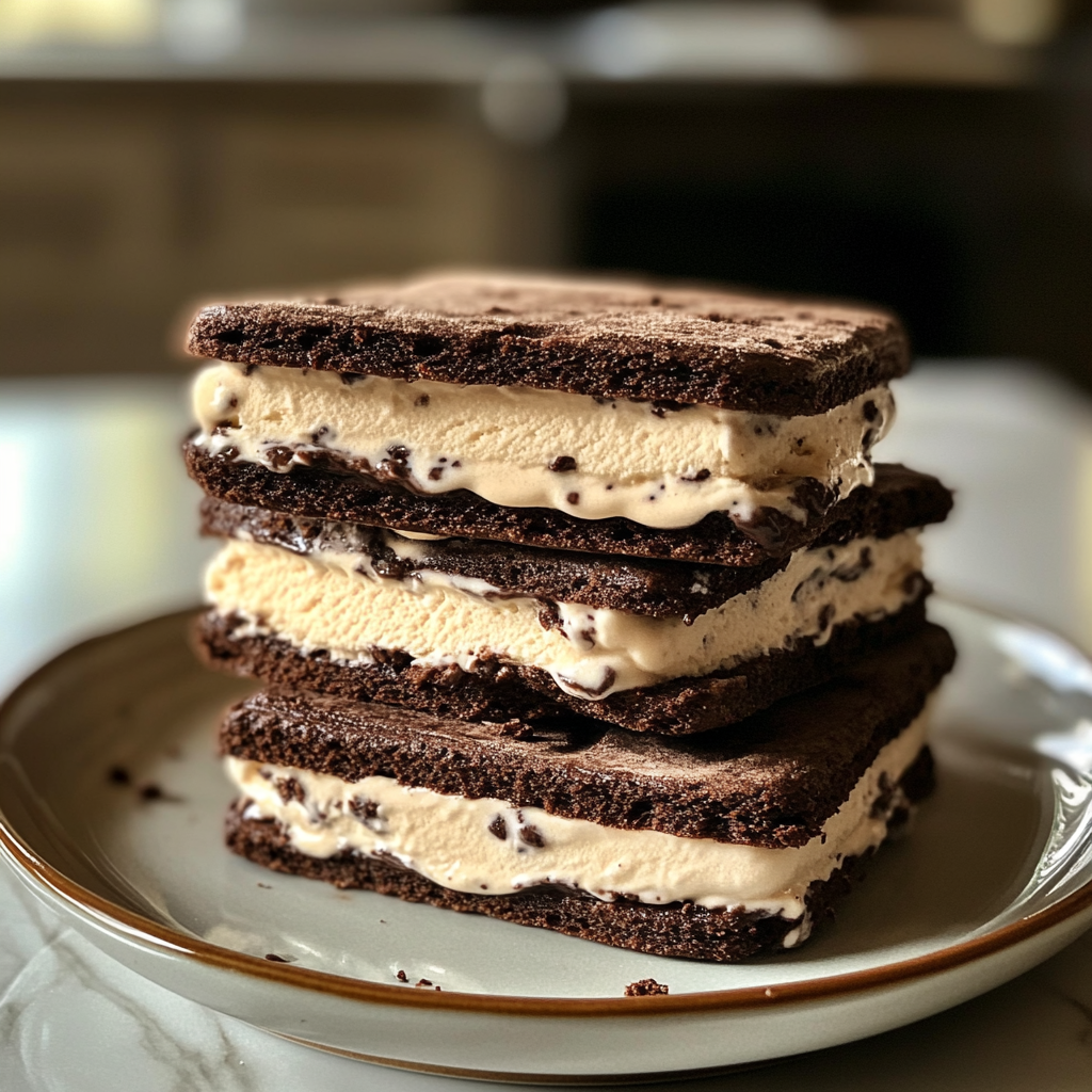 A plate of ice cream sandwiches | Source: Midjourney