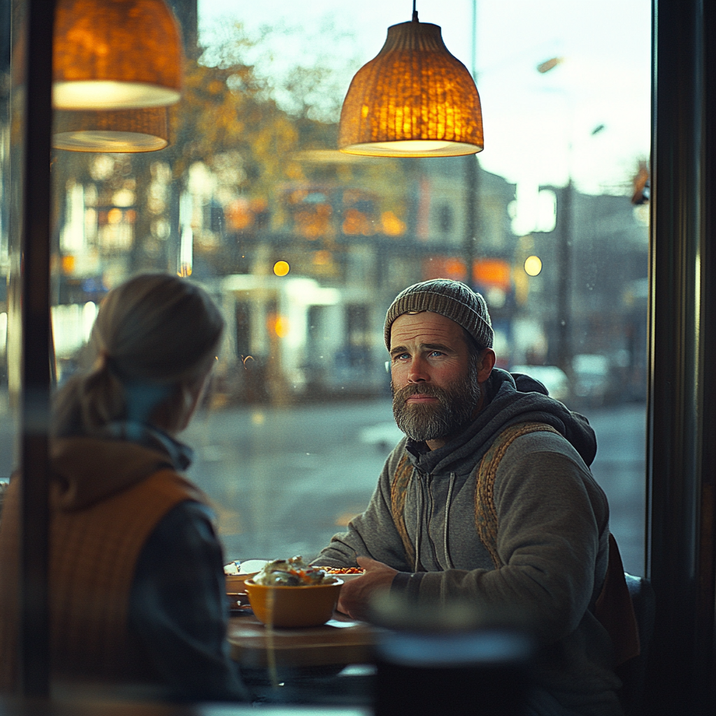 Lily e Greg conversando | Fonte: Midjourney