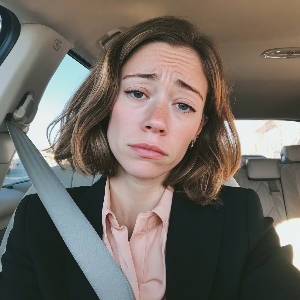 Emocjonalna kobieta w czarnej marynarce | Źródło: Midjourney