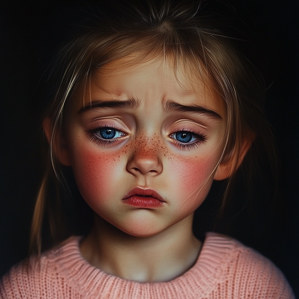 A heartbroken little girl | Source: Midjourney