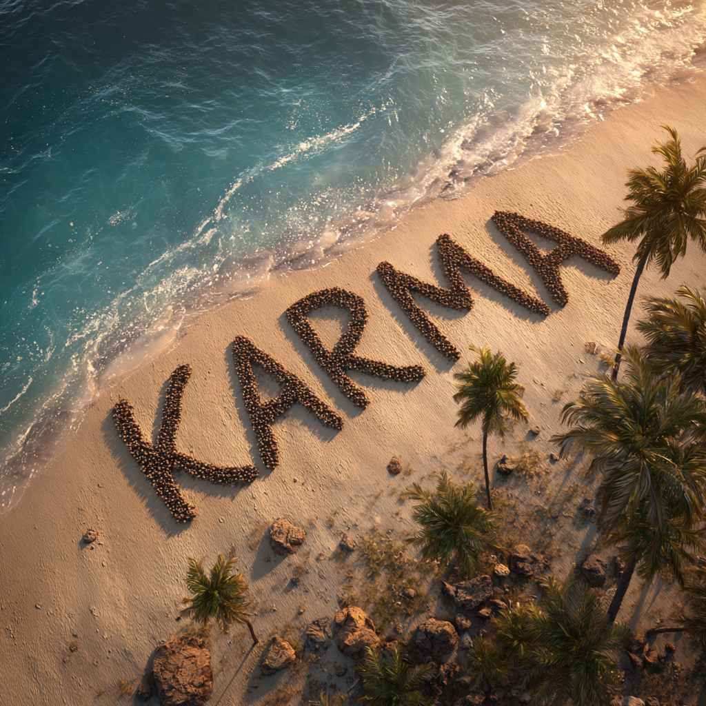 Aerial view of a beach | Source: Midjourney
