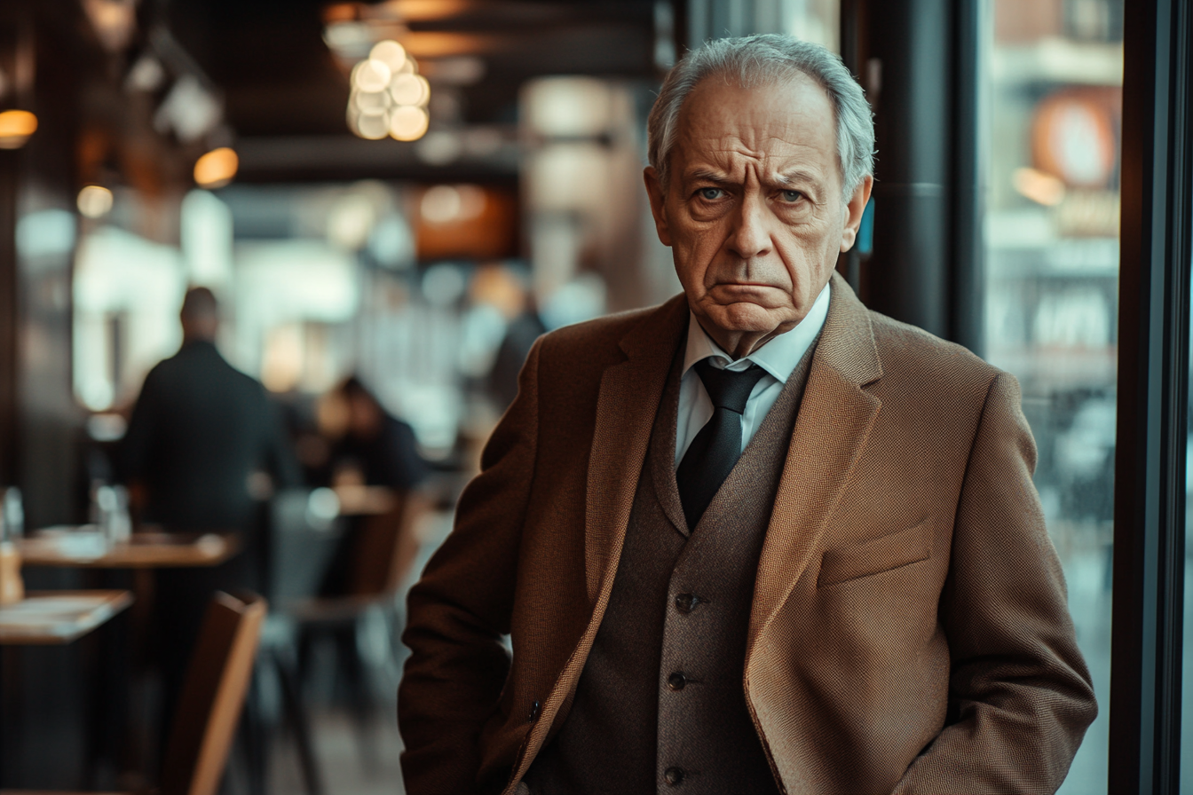 A man entering a café | Source: Midjourney