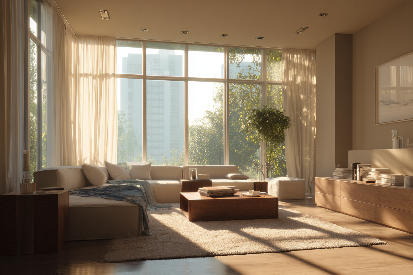 A living room | Source: Midjourney