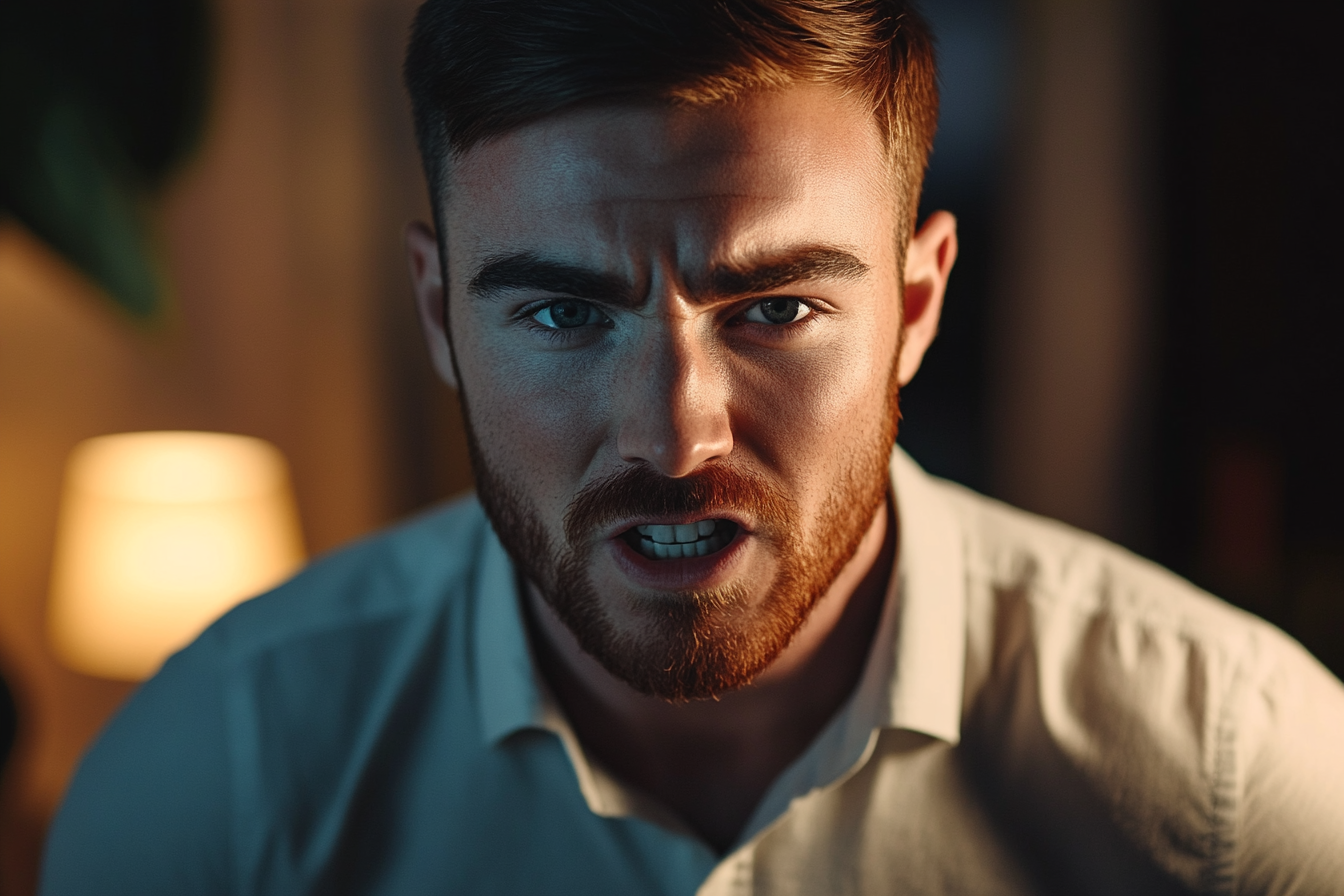 A man talking angrily | Source: Midjourney