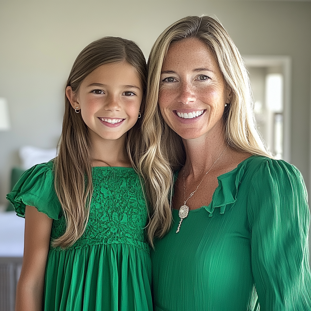 A smiling mother and daughter duo | Source: Midjourney