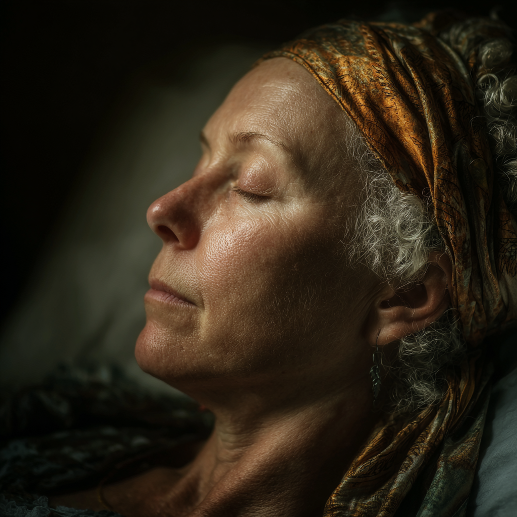 A close-up of a sleeping woman | Source: Midjourney