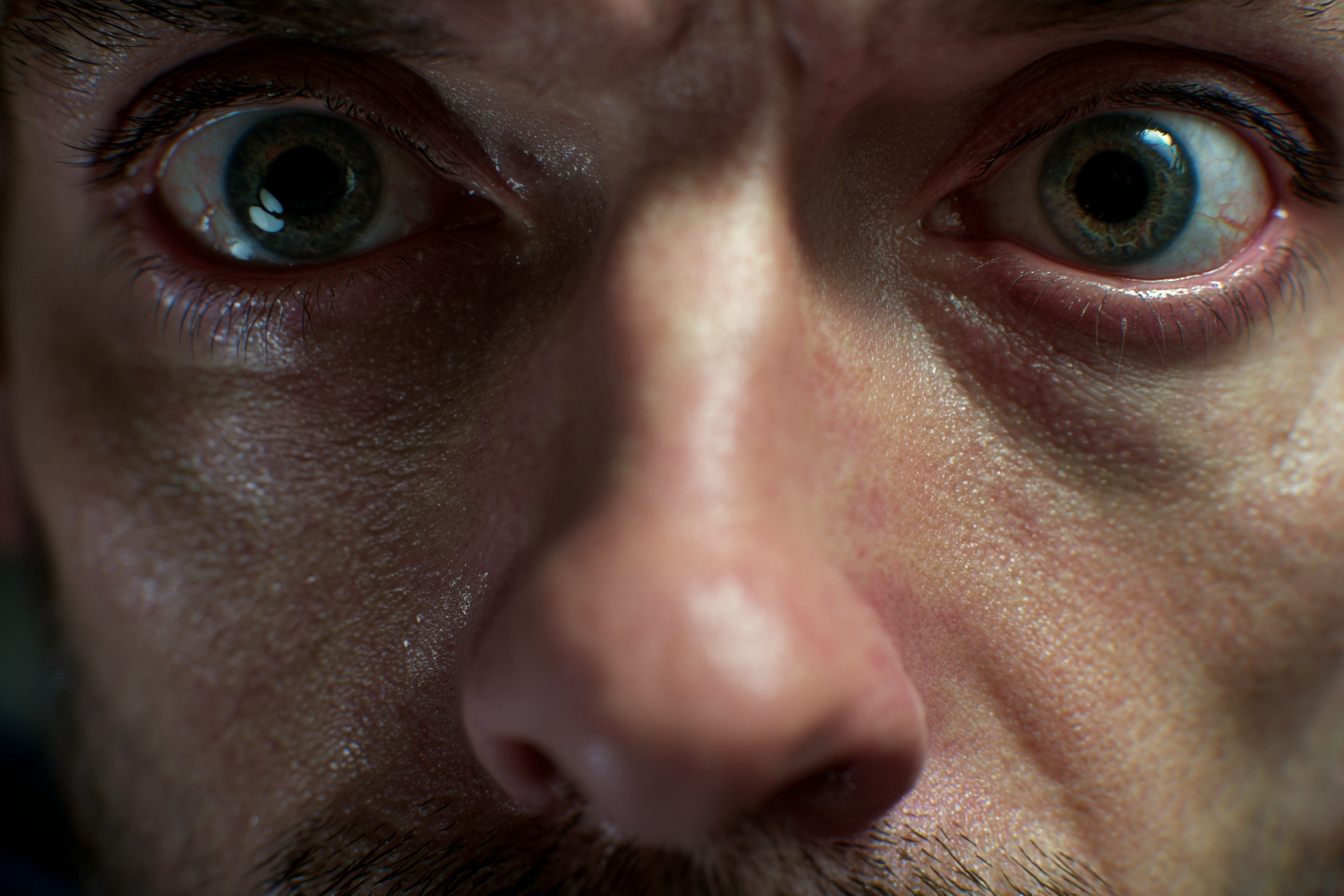 A close-up shot of a man's face | Source: Midjourney