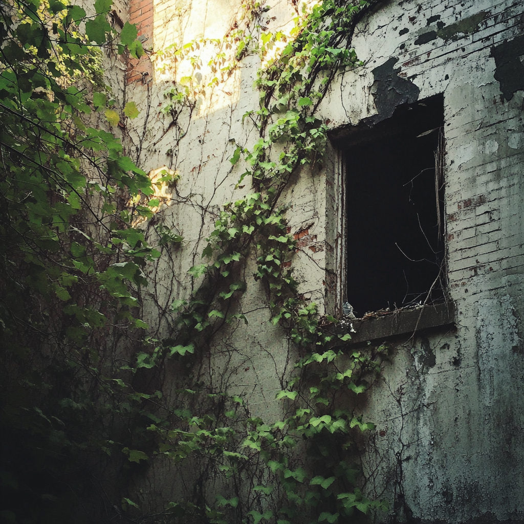 An exterior of an abandoned building | Source: Midjourney