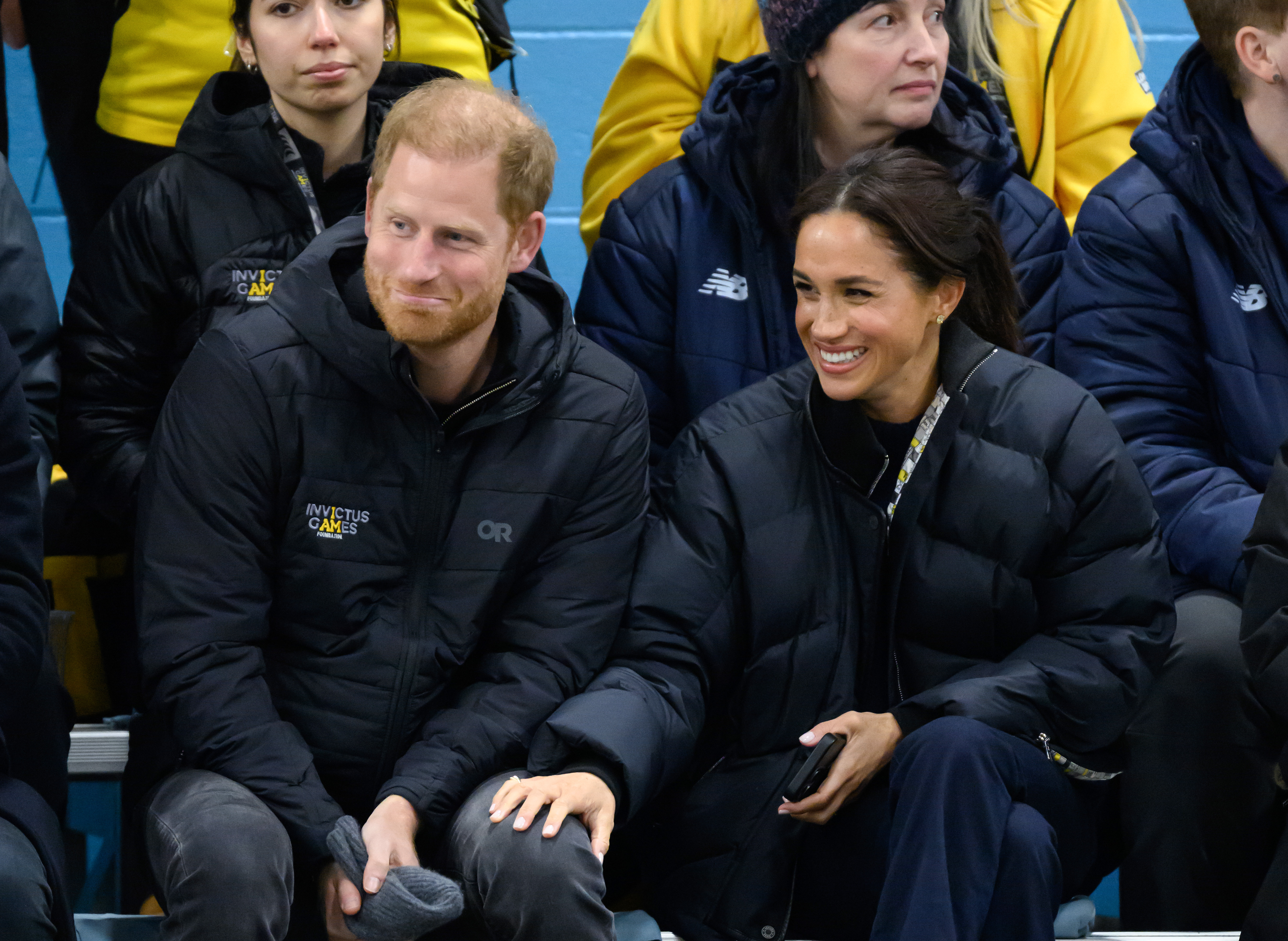 Prince Harry and Meghan Markle at the Wheelchair Curling on day one of the 2025 Invictus Games at the Hillcrest Community Centre on February 9, 2025, in Vancouver, British Columbia, Canada. | Source: Getty Images