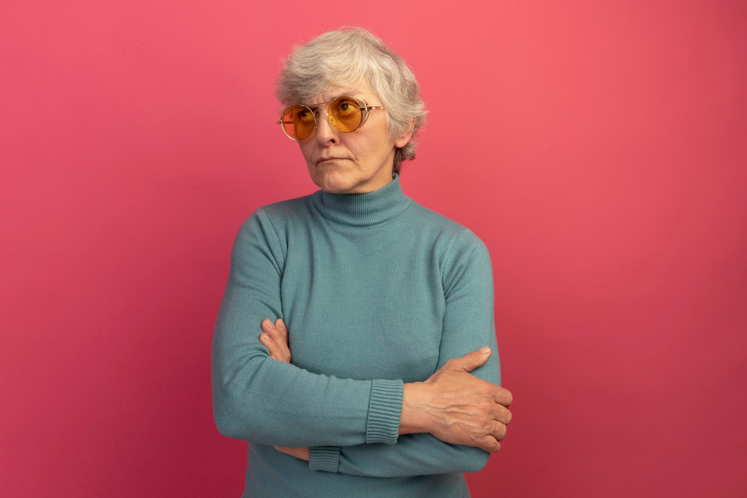 A displeased older woman | Source: Freepik