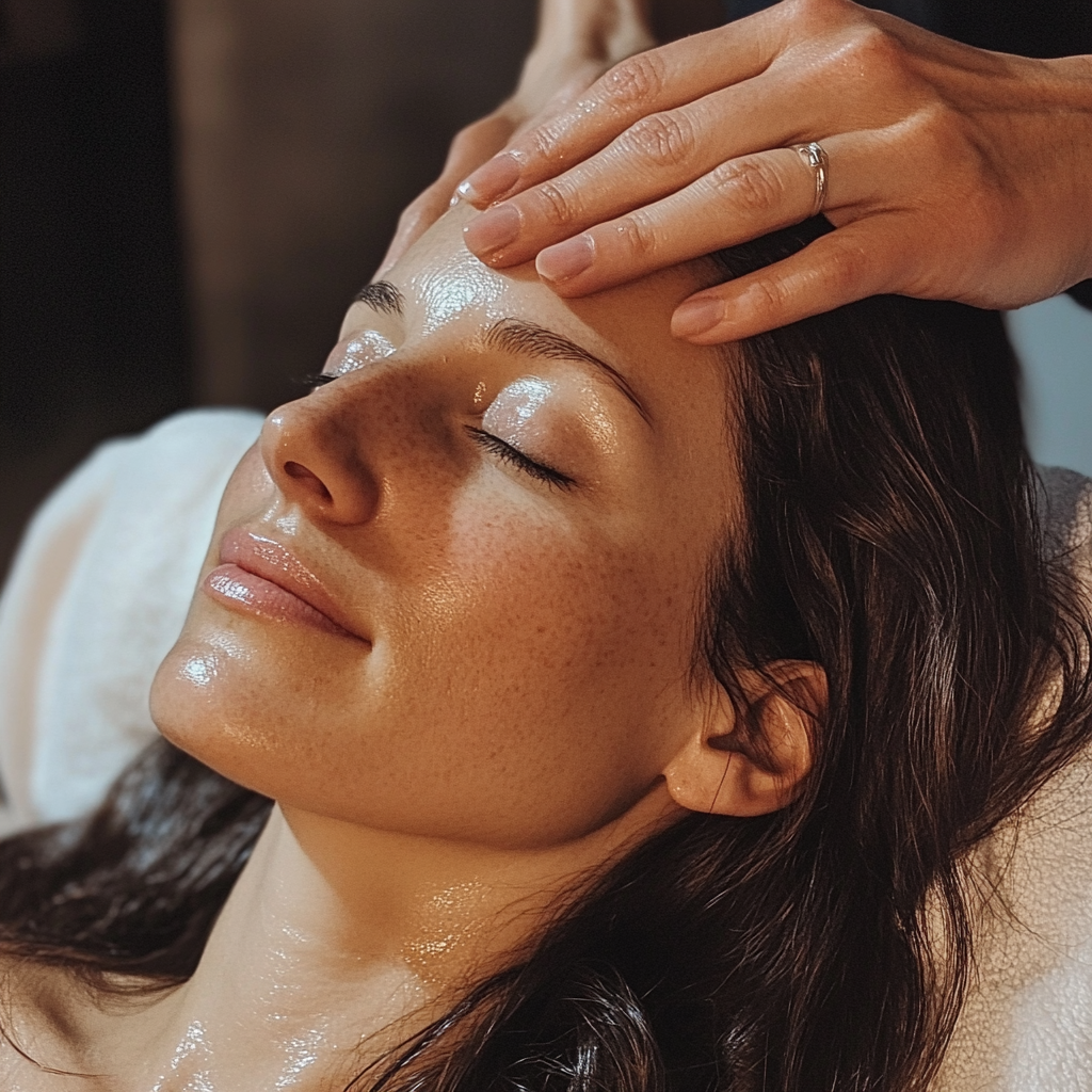 A woman having a spa treatment | Source: Midjourney