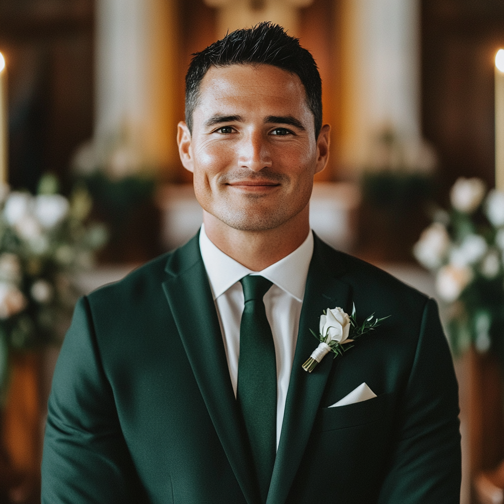 A smiling groom | Source: Midjourney