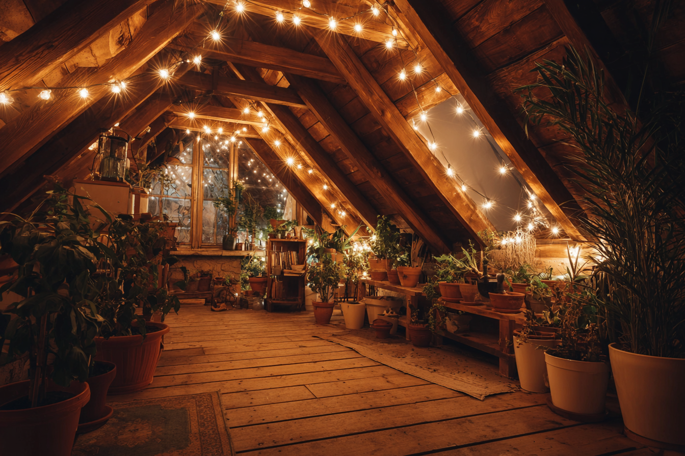 Plants in an attic | Source: Midjourney