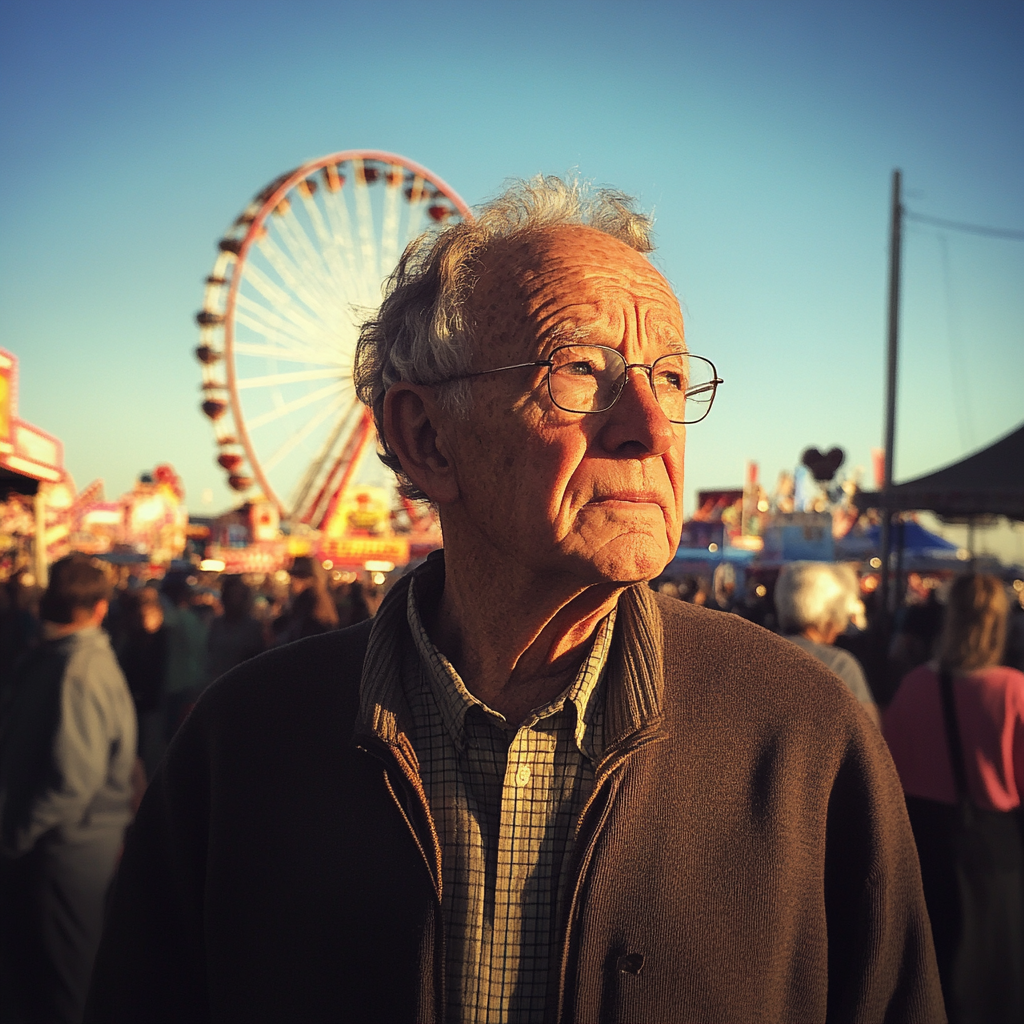 An old man at a fair | Source: Midjourney