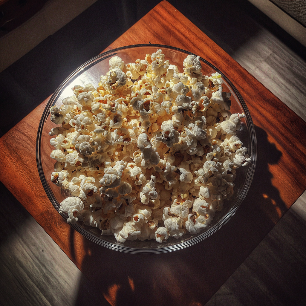 A bowl of popcorn | Source: Midjourney