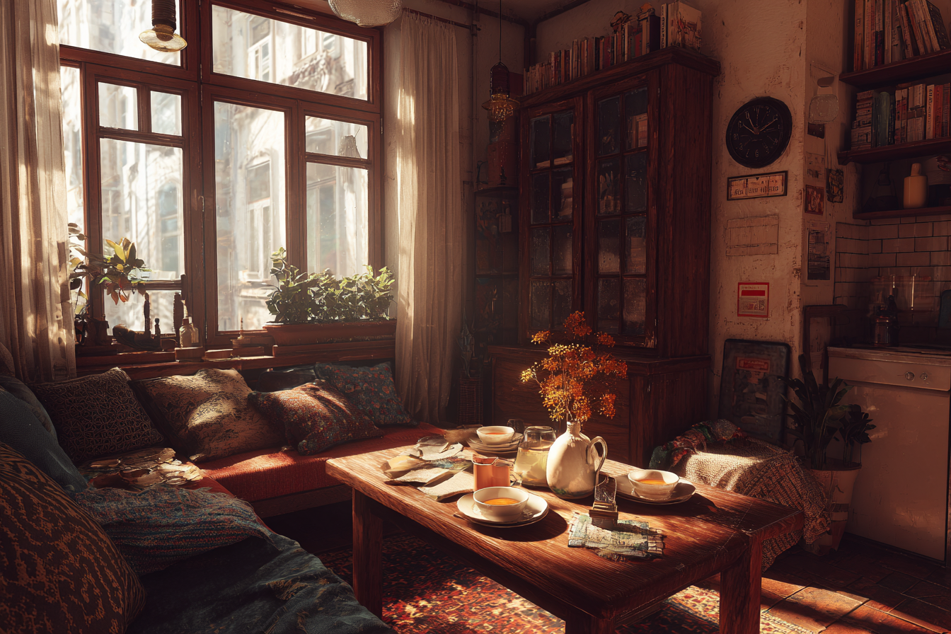 A living room | Source: Midjourney