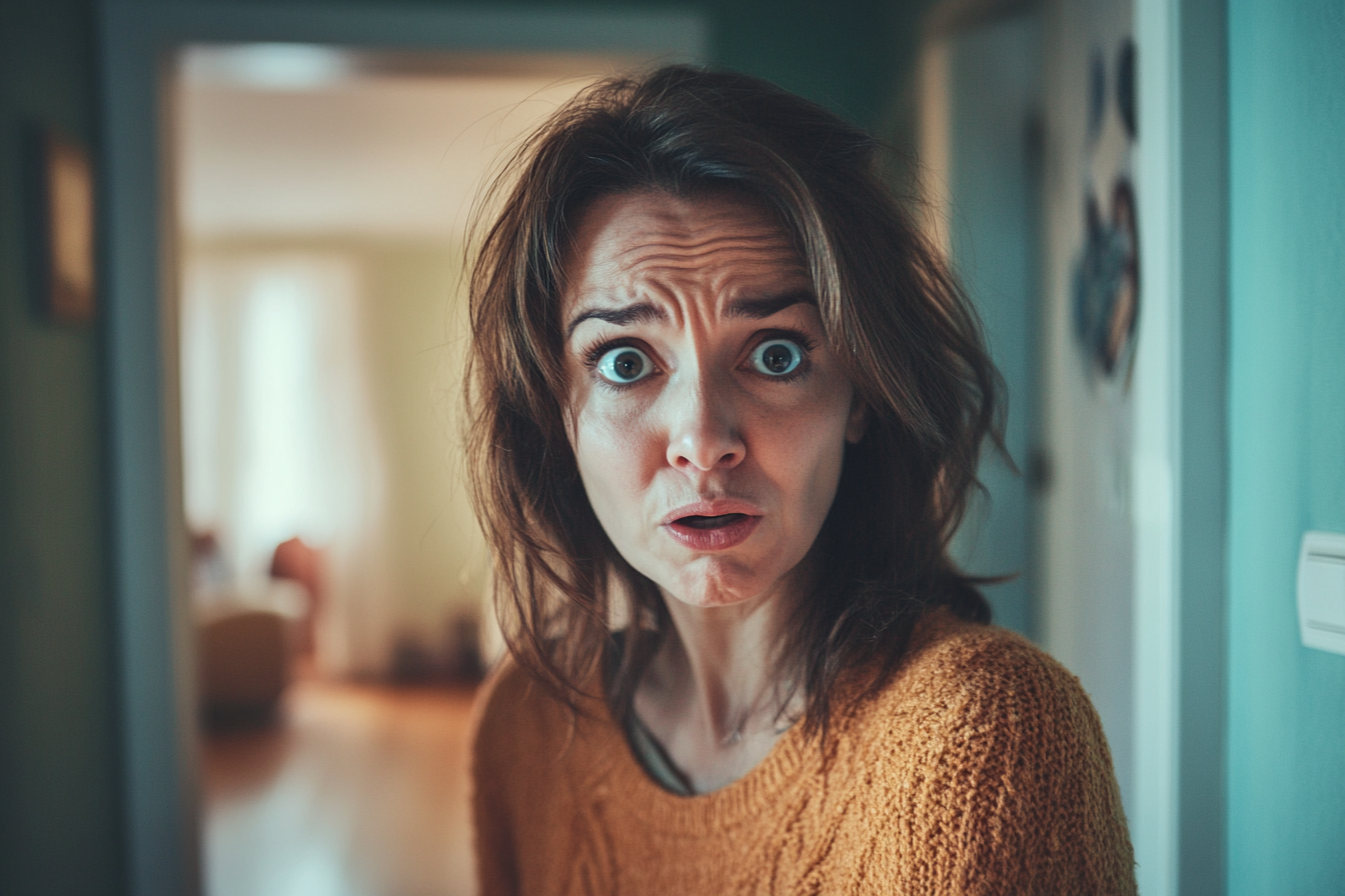 An astonished woman speaking to someone | Source: Midjourney