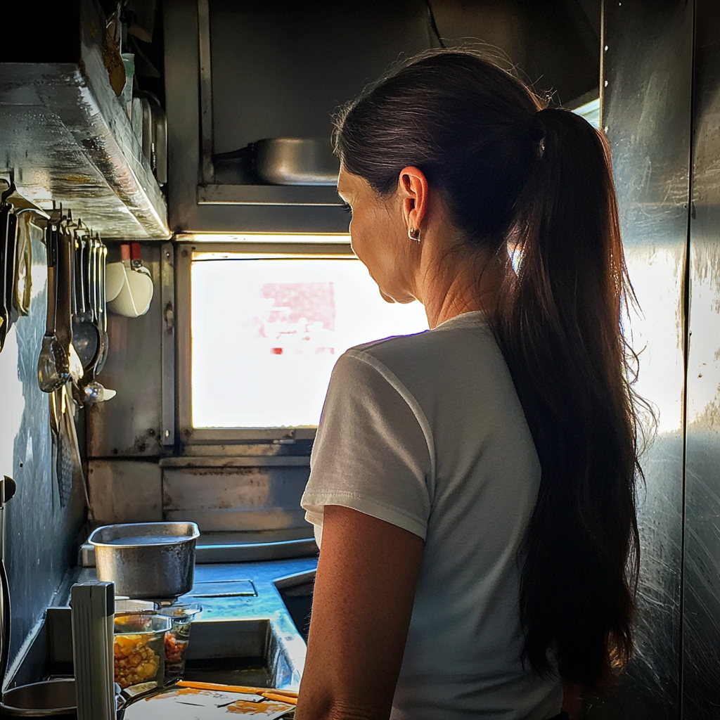 Uma mulher na cozinha | Fonte: Midjourney