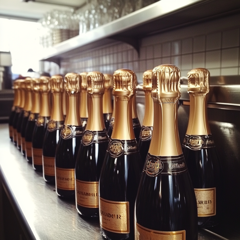 Bottles of champagne | Source: Midjourney