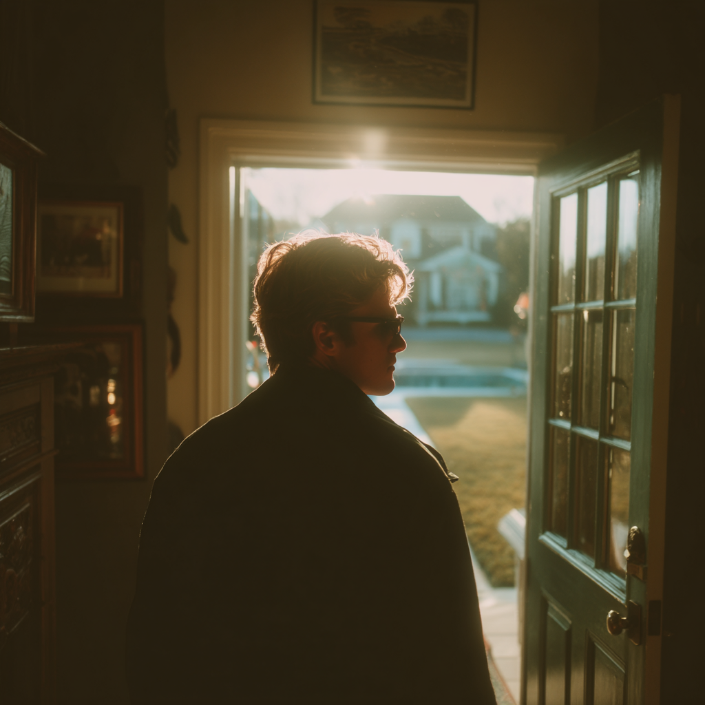 A man leaving a house | Source: Midjourney