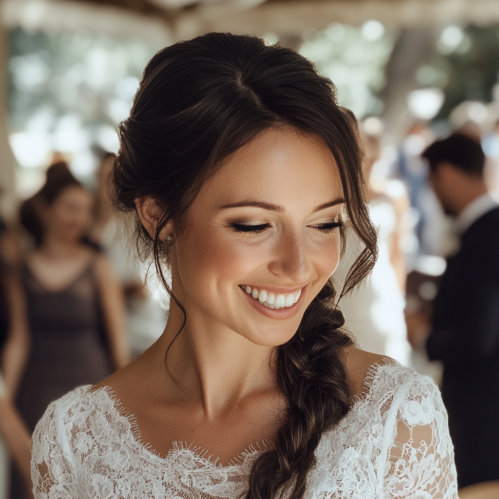 A smiling bride | Source: Midjourney