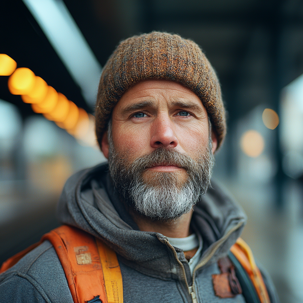 Greg at the train station | Source: Midjourney