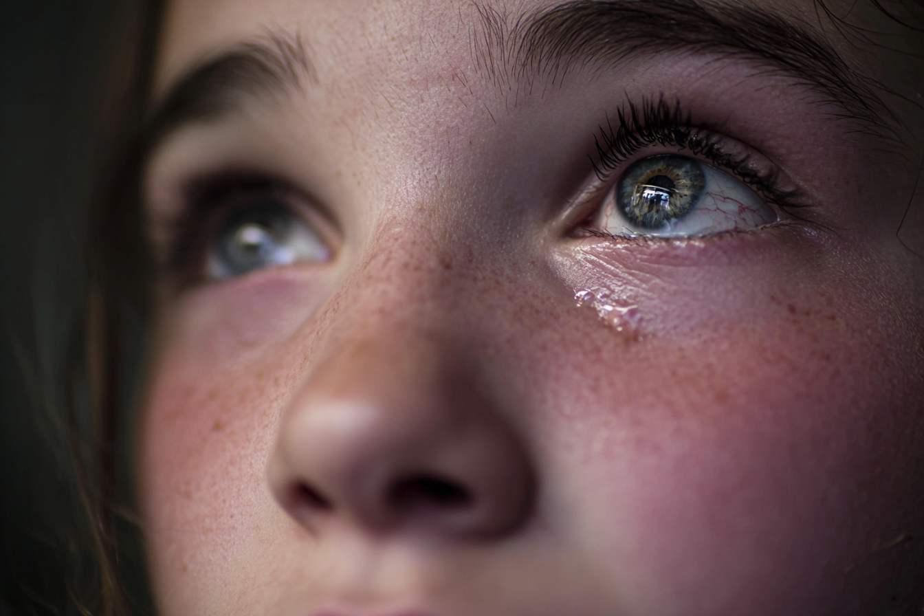 A close-up shot of a girl's face | Source: Midjourney