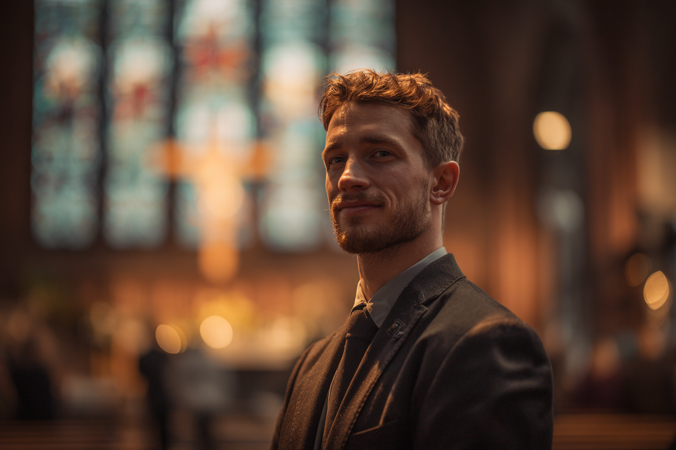 A man at his wedding | Source: Midjourney
