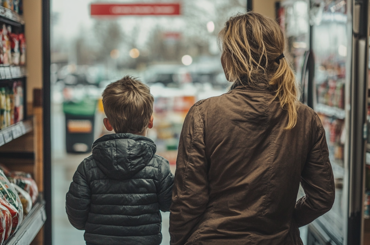 A woman and her son | Source: Midjourney