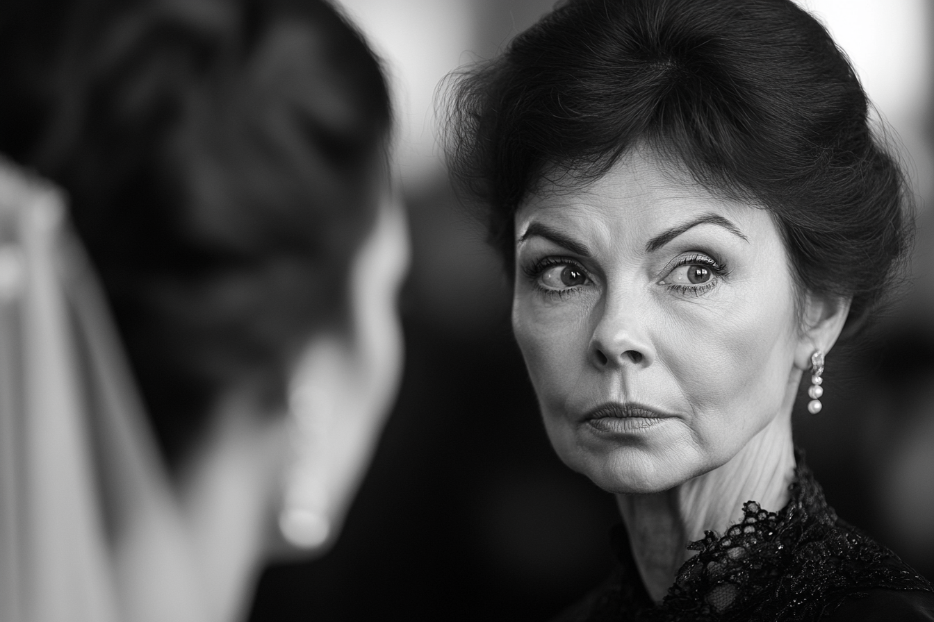 Woman with a mean look at a wedding | Source: Midjourney