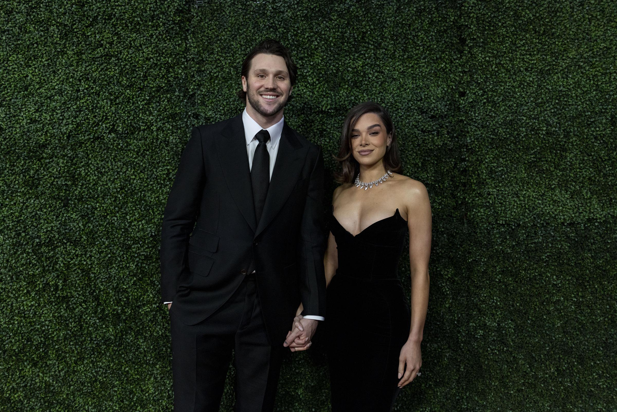 Josh Allen and Hailee Steinfeld on the red carpet at the 14th Annual NFL Honors on February 6, 2025, in New Orleans, Louisiana | Source: Getty Images