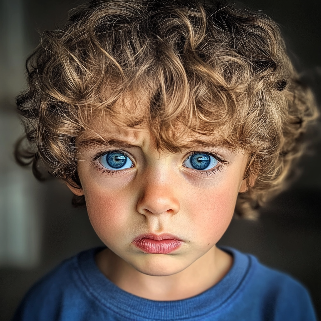 An upset little boy | Source: Midjourney