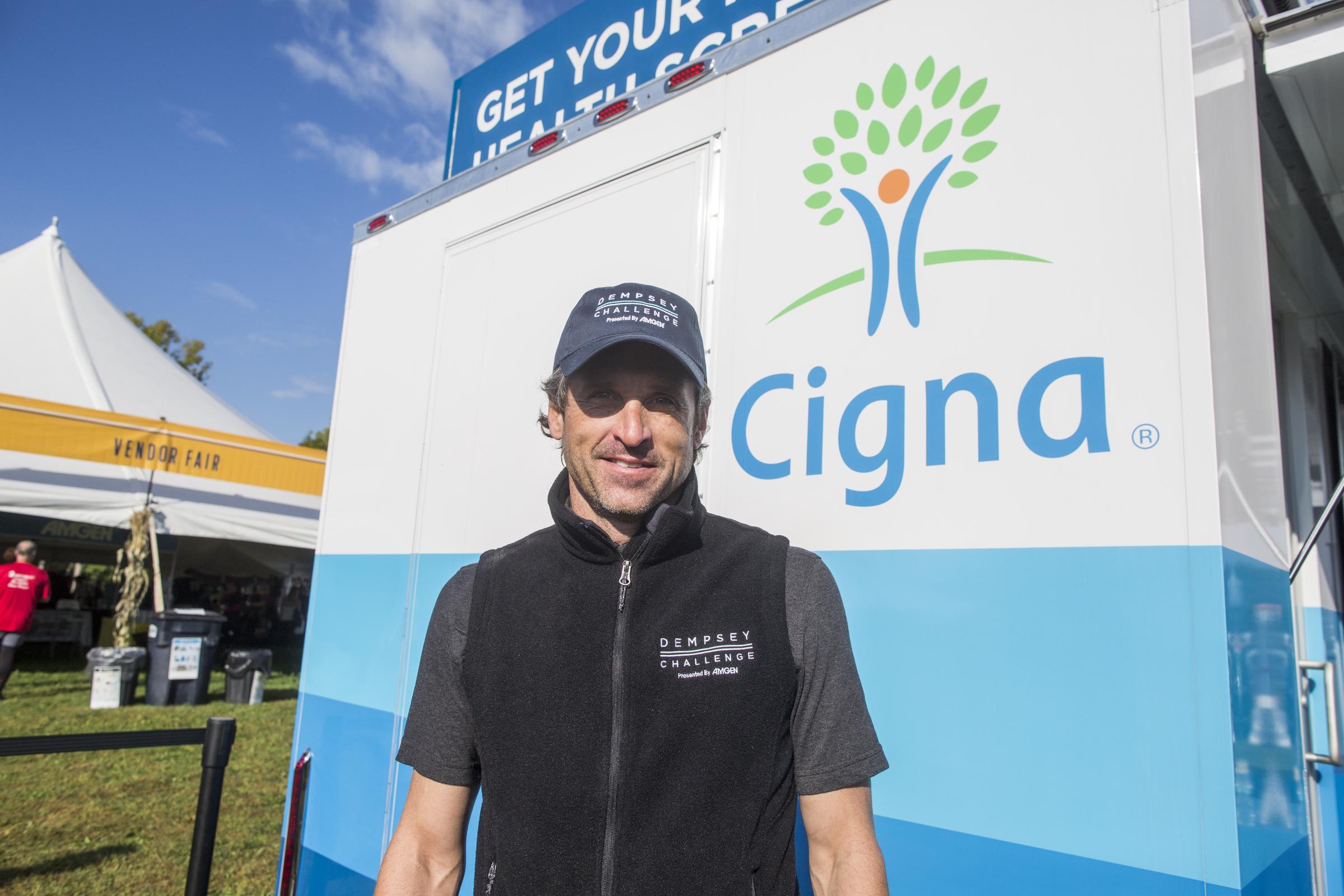 Patrick Dempsey tours Cigna Foundation Health Improvement Tour Mobile Unit at the Annual Dempsey Challenge on October 7, 2017 in Lewiston, Maine. | Source: Getty Images