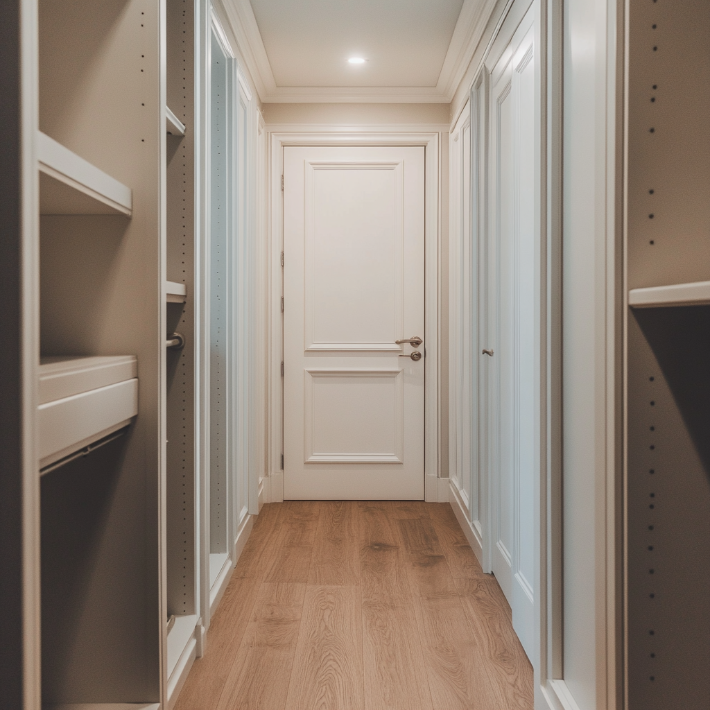 A door leading to a hidden room inside a closet. | Source: Midjourney