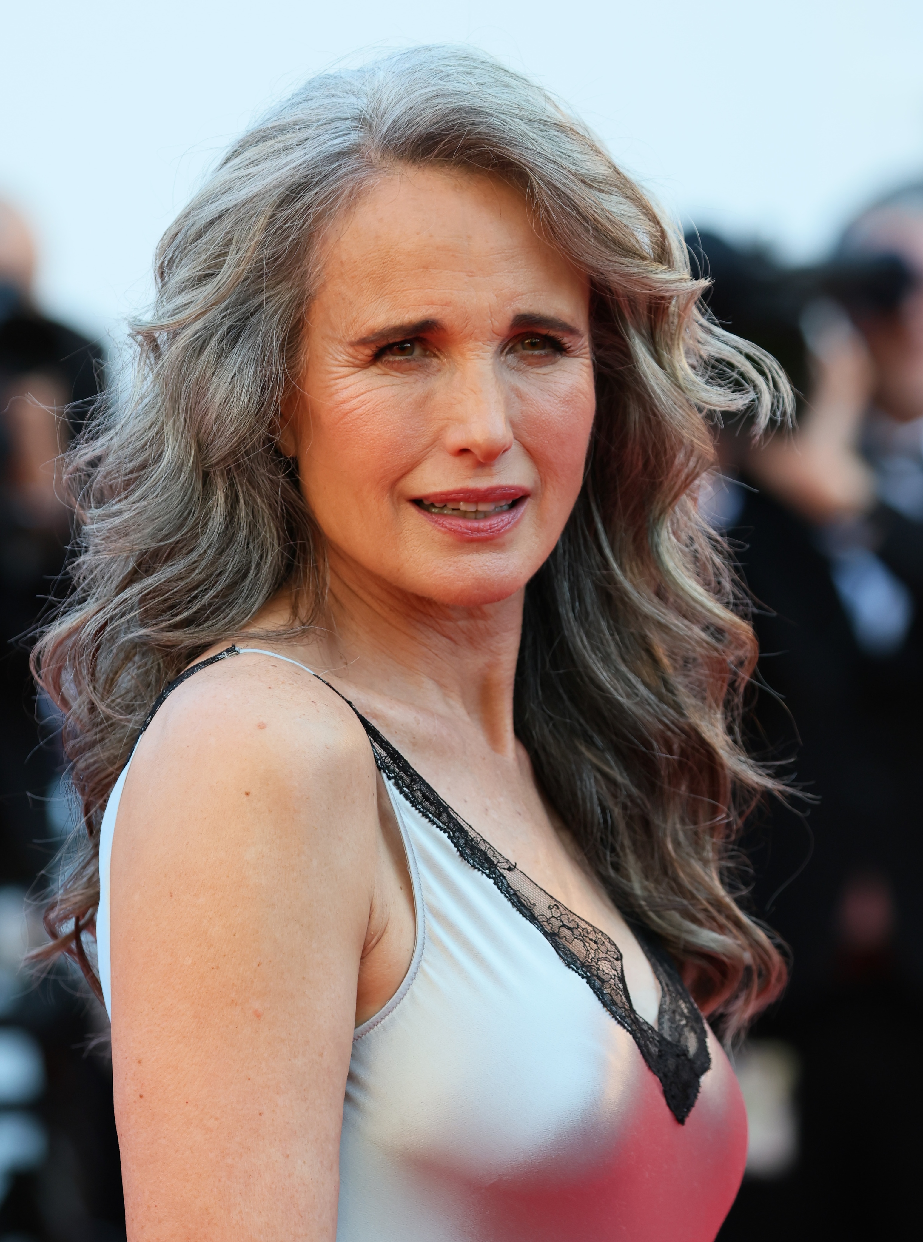 Andie MacDowell attends the "Dossier 137" (Case 137)" red carpet at the 78th annual Cannes Film Festival at Palais des Festivals on May 15, 2025, in Cannes, France. | Source: Getty Images