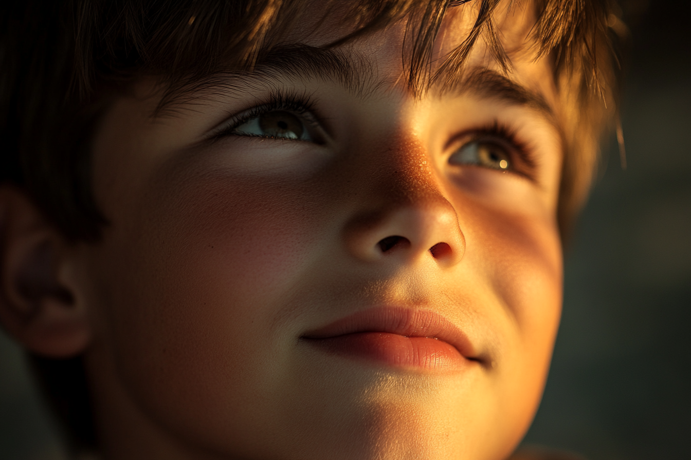 A young boy smiling | Source: Midjourney