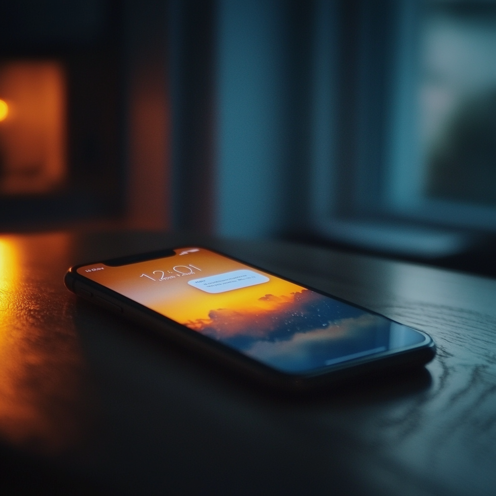 A lit screen on a phone | Source: Midjourney